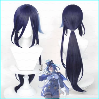 Ag1 Genshin Tác Động Clorinde Cosplay Tóc Giả Da Đầu Nhân Tạo Anime Tóc Người Phụ Nữ Tóc Người Chịu Nhiệt Tiệc Halloween