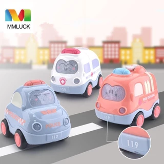 Mmluck Taxi Đồ Chơi Mô Hình Xe Bộ Quà Tặng Sinh Nhật Đồ Chơi Học Tập Sớm Xe Cứu Hỏa Xe Cứu Thương Xe Cảnh Sát Âm Thanh Ánh Sáng Quán Tính Đồ Chơi Xe Hơi