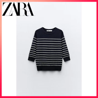 Zara 24 Mùa Xuân Sản Phẩm Mới Áo Len Nữ Tay Pháp