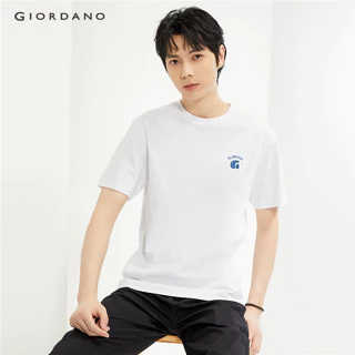 GIORDANO MEN 100% Cotton embroidery short sleeve tee 01024384