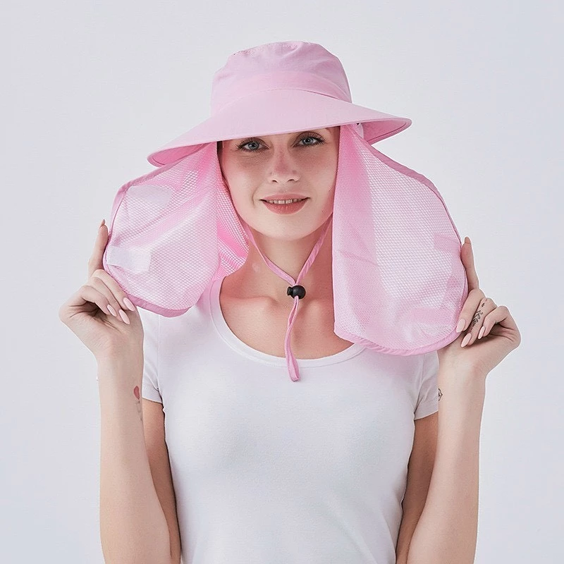 Mũ, Nón Rộng Vàng Đi Nắng Có Kèm Khẩu Trang Chống Tia UV