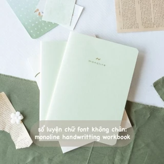 Sổ luyện chữ font không chân Monoline Handlettering Workbook ✍️dành cho người mới bắt đầu