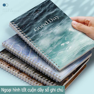 Sổ ghi chú cuộn dây hoạt hình A5, đơn giản và mới mẻ dành cho học sinh, cao cấp và dày