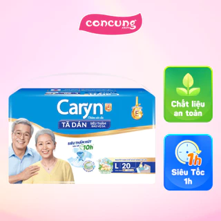 Tã dán giấy Caryn Siêu Thấm size L (hông 68 -122cm) - 20 miếng