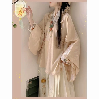 Ba Wuqi Original Linglingyu Mingming Made Hanfu Nữ Phong Cách Trung Hoa Cổ Chữ Thập Áo Sơ Mi Ngắn Mặt Ngựa Váy Phong Cách zuihu001.vn6.6