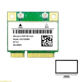 Thẻ Doublebuy WiFi 6E AX210HMW Mini PCI-E Wifi6e Card Bluetooth tương thích 5 2 Cho AX210 Bộ Chuyển Đổi Không Dây 5374Mbps Nhanh