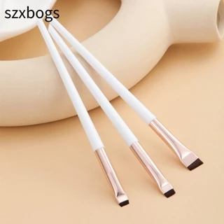 szxbogs Cái / bộ Bàn Chải Kẻ Mắt Lưỡi Dao, Bàn Chải Lông Mày Ống Dày Di Động, Bàn Chải Trang Điểm Thanh Dài Cilia Đường Viền