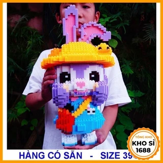 Đồ chơi lắp ráp mô hình thỏ Stella Lou 39cm cỡ lớn tặng kèm búa E1152