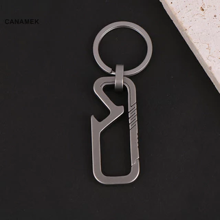 Canamek 1 Hợp Kim Titan Carabiner Đa Năng Móc Khóa Ngoài Trời Eo Treo Dây Xích Vòng Khóa Bia Dụng Cụ Mở Chai Mới