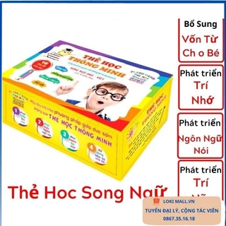 Bộ thẻ học song ngữ Anh Việt cho bé, thẻ học 16 chủ đề với 416 thẻ, giúp bé phát triển tư duy thông mình - Soleilshop