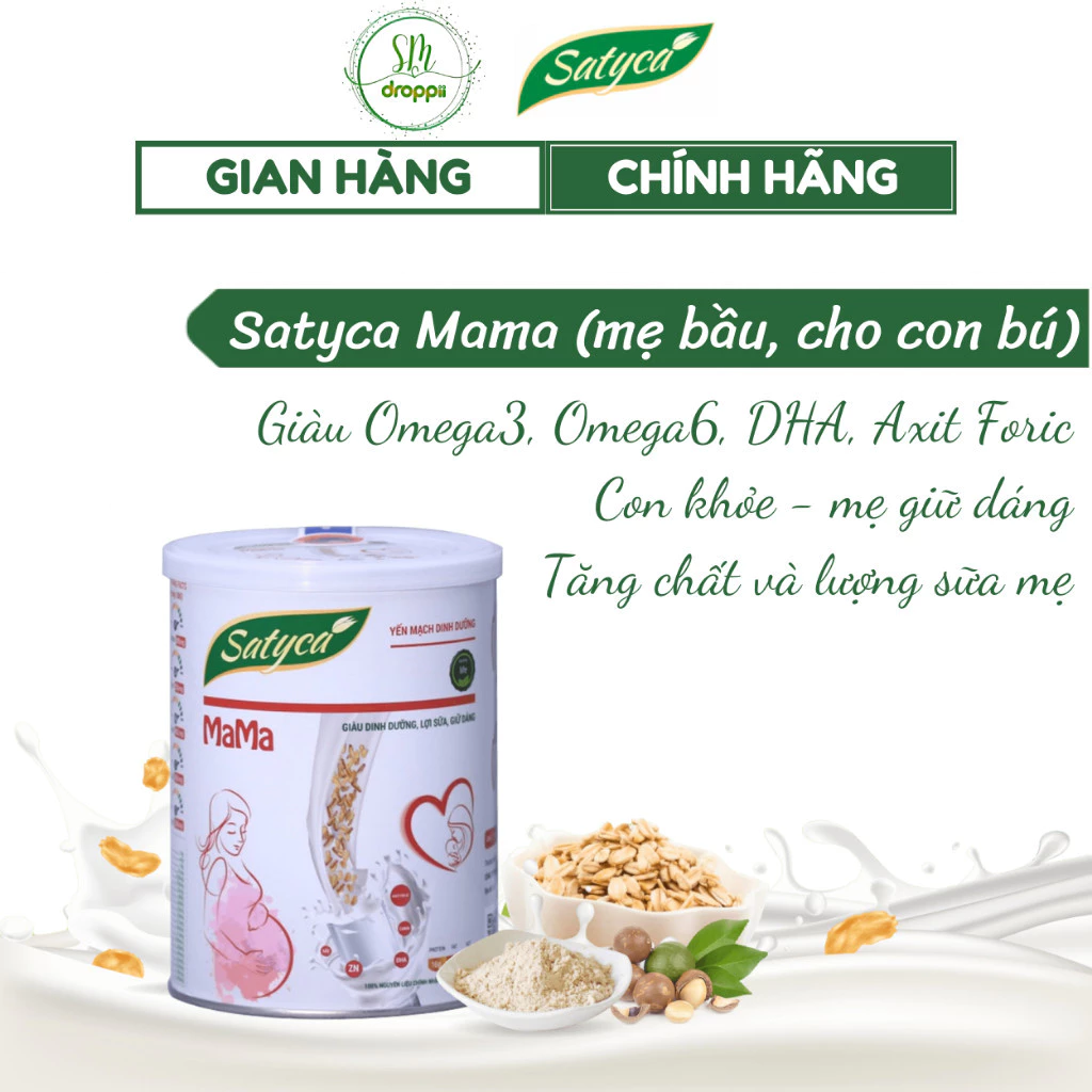 Sữa Yến Mạch Dinh Dưỡng Satyca MaMa 410gr 1 hộp (Sữa Cho Bà Bầu)