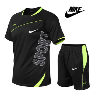 Nike Phong Cách Mới Brazil Bộ Đồ Bóng Rổ Nam Bộ Đồ Thể Thao Tay Ngắn + Quần Short Plus Size Bộ Đồ Thể Thao Nam Nhanh Khô Quần Áo Chạy Bộ Thể Dục Giải Trí Thoáng Khí Rời Bộ Đồ Thể Thao