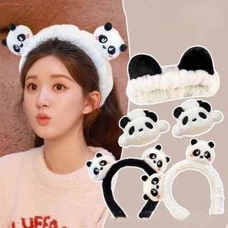 Băng đô sang trọng TIFORMEN, Phim hoạt hình Kawaii Panda Hair Hoop, Tai động vật lông dễ thương Trang điểm Mũ nón bé gái