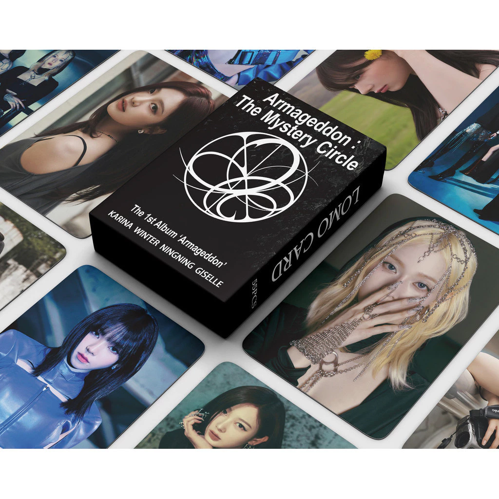 55pcs AESPA Supernova Lomo Cards Armageddon 1st Album Drama MY WORLD Drama Gils Savage Photocards WINTER GISELLE KARINA NINGNING Kpop Postcards