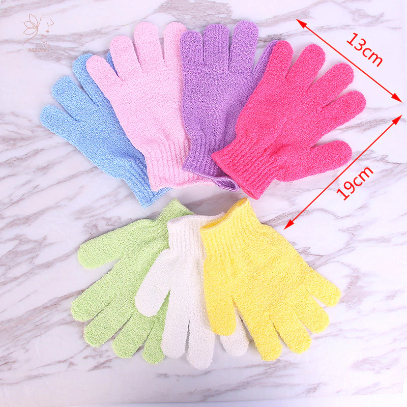 [Maybeauty] Găng tay tẩy tế bào chết toàn thân Găng tay đi tắm Găng tay đi tắm Loofah Miếng bọt biển Massage da {VN}