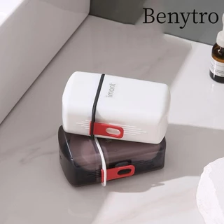 Benytro Giá đựng xà phòng, Đĩa đựng xà phòng du lịch cầm tay chống nước, Nhựa du lịch có nắp đựng xà phòng Phòng tắm