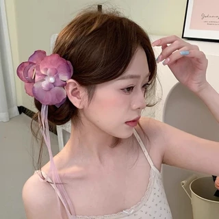 Siêu Cổ Tích Bầu Không Khí Phalaenopsis Kẹp Mùa Hè Rừng Streamer Cá Mập Kẹp Lưng Của Đầu Kẹp Tóc Tóc