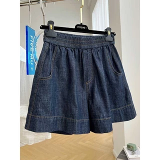 Mùa hè Phong Cách Mới Phiên Bản Hàn Quốc Cao Cấp Rời Quần Short Denim Nữ Thời Trang Phù Hợp Với Quần Short Mỏng