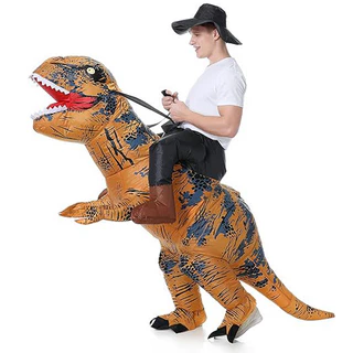 Núi Khủng Long Trang Phục Bơm Hơi Halloween cosplay Cưỡi Tyrannosaurus Rex Mô Hình Bơm Hơi Ngộ nghĩnh Đảng Búp Bê Trang Phục