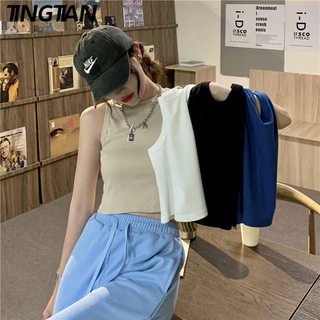 TINGTIAN Áo 2 dây áo ba lỗ Thời trang hàn quốc trendy may đo tráng lệ cổ điển WBX2440K7D 21Z240522