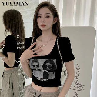 YUYAMAN áo phông áo thun nữ croptop baby tee Xu hướng Thể thao Casual hàn quốc A29J1KD 19Z240507