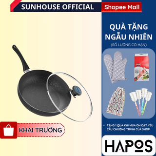 Chảo Chống Dính Lòng Sâu Sunhouse SHS20-SHS30 (ĐÁY THƯỜNG VÀ ĐÁY TỪ) nhôm tấm cao cấp nguyên chất - HAPOS OFFICIAL