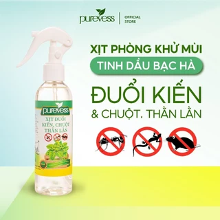 Tinh dầu đuổi muỗi đuổi côn trùng Purevess - Bình Xịt Phòng 200ml - Chai xịt thơm phòng, thư giãn hiệu quả