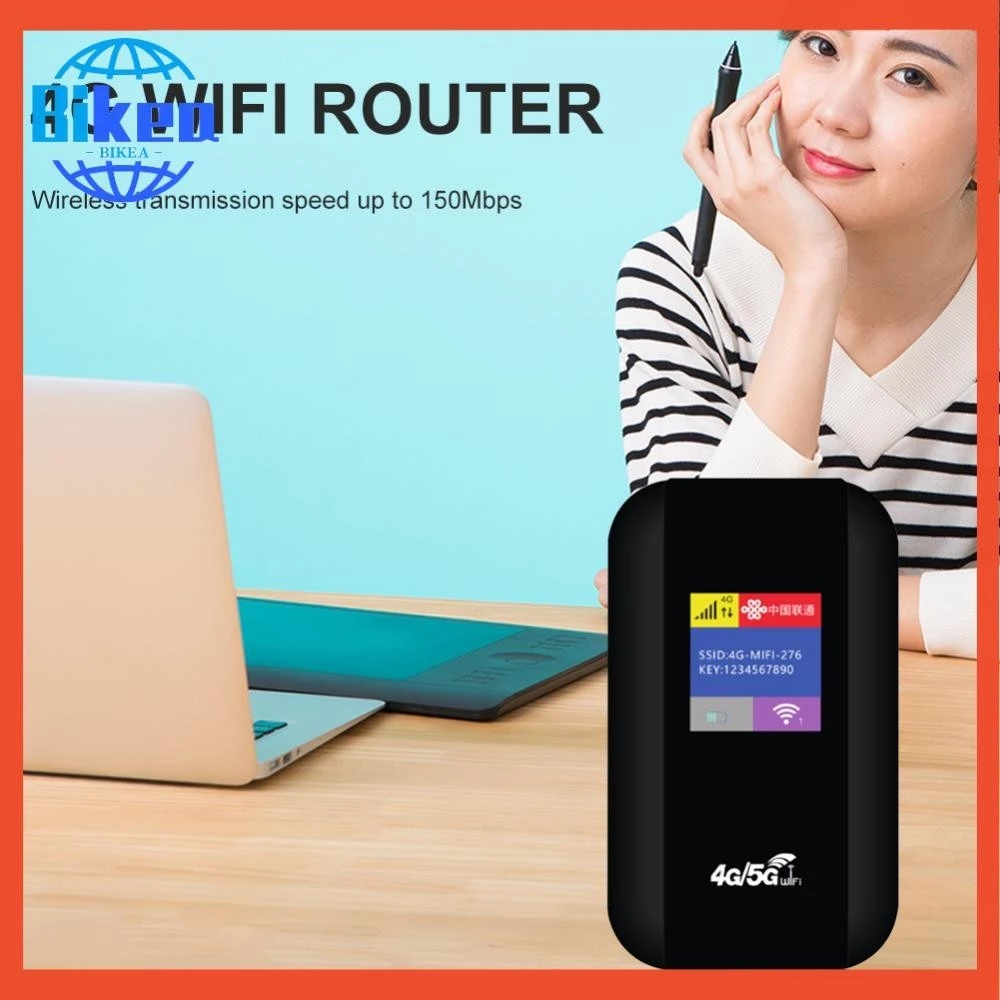 [Bikeaway.vn] Bộ định tuyến WiFi 4G Bộ định tuyến WiFi bỏ túi 150Mbps Modem MiFi 2100mAh có khe cắm thẻ Sim