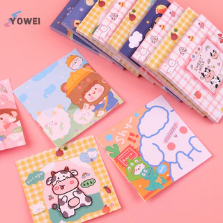 Yowei Sáng Tạo Văn Phòng Phẩm Hoạt Hình Dễ Thương Post-it Note Nhiều Màu Sắc Học Sinh Đánh Dấu Tin Nhắn Giấy Ghi Chú Có Thể xé Trái Tim Cô Gái Sách Nhỏ VN