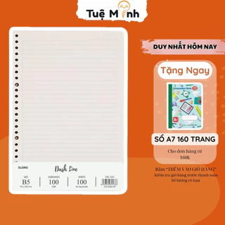 Giấy refill ruột sổ còng làm binder, kẻ ngang-Line B5 gồm 100 tờ - 200 trang MS 533 Klong VPPTueminh