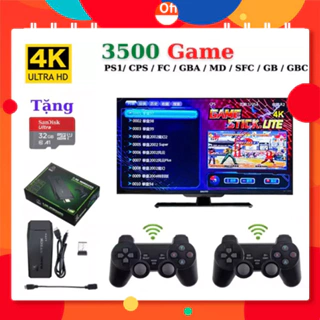 [RẺ NHẤT] Máy Chơi Game Stick 4k - HDMI 10000 + 20 trò mới độc quyền, kết nối không dây game 4 nút,6 nút PS1/GBA/GBC-BH