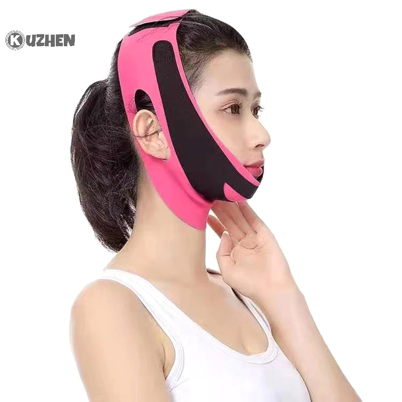 Kuzhen Co Giãn Mặt Giảm Béo V Line Face Shaper Nữ Chin Cheek Nâng Lên Đai Massage Mặt Dây Đeo Chăm Sóc Da Mặt Dụng Cụ Làm Đẹp HOT