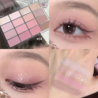 Xijing 16 màu EyeShadow Tray Pearlescent Matte Silkworm Brightens Saturens Trang điểm hàng ngày Phấn mắt