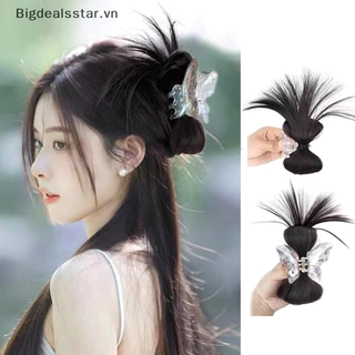 Bsvn Tổng Hợp Giả Tóc Nối Dài Thẳng Bun Với Móng Vuốt Updo Gà Lông Vũ Tàu Con thoi Đầu Tóc Cho Bé Gái Nữ Chignons HOT