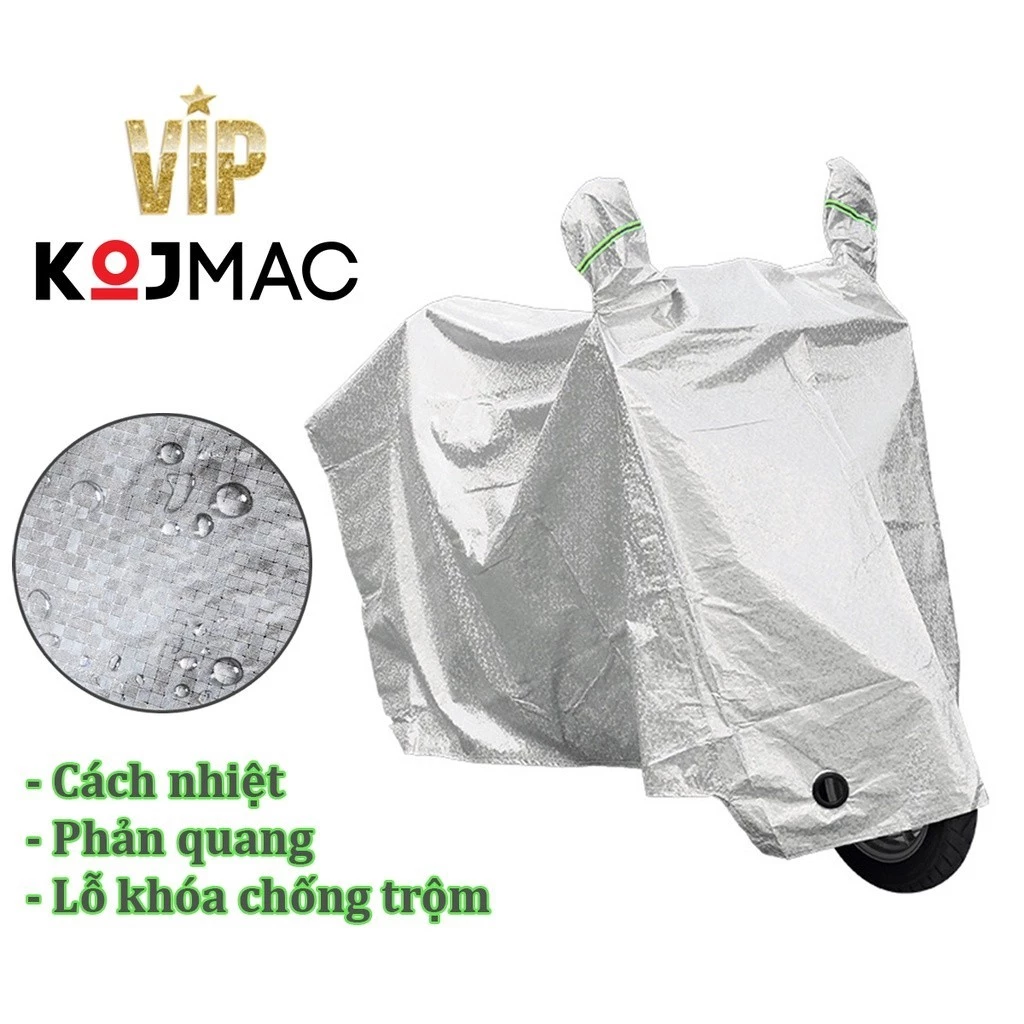 Bạt Phủ Xe Máy Cao Cấp Cách Nhiệt Chống Nắng Mưa Lớn ( Túi Trùm Gương Chùm Miếng Phủ Xe SH Vision Vespa Mô tô Siêu To )