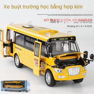 Đồ chơi mô phỏng, đồ chơi xe bus bằng hợp kim mở được 2 cưa cho bé, tỷ lệ 1;32