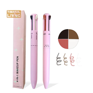 [Tranquil Living] Bút chì kẻ mày 4 trong 1 Lip Liner Bút cao chống nước Lasg Bút kẻ mắt chống mồ hôi màu dễ dàng Bút trang điểm mỹ phẩm làm đẹp mới