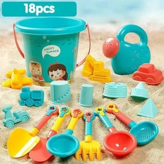 Bộ đồ chơi xúc cát đi biển 18 chi tiết cho bé kèm xô Đồ chơi đi biển cho bé