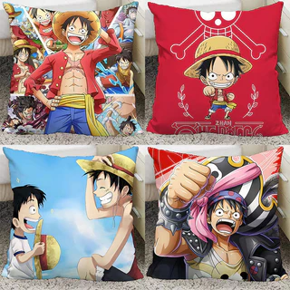 One Piece Hoạt Hình Xung Quanh Gối Hai Mặt Solon Luffy Gối Ace Đầu Gối Đệm Hai Viên Gối