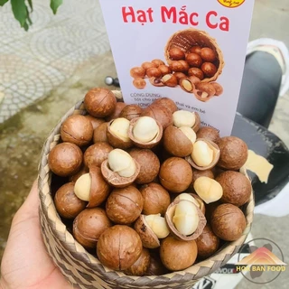 Macca hữu cơ Lai Châu sấy nứt vỏ loại 1 size đại sấy chín từ macca tươi. Mắc ca, mac ca sấy khô nguyên vỏ làm sữa hạt