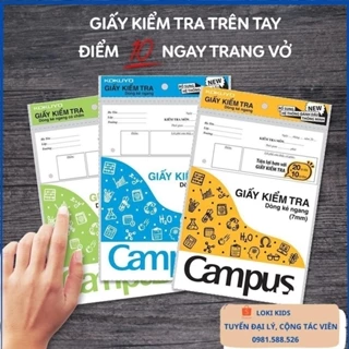 Giấy kiểm tra Campus giấy kiểm tra kẻ ngang cấp 2 có chấm tập kiểm tra giấy thi tài liệu thi cử đồ dùng học tập