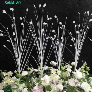 Sanmiao Mô Phỏng Cỏ Công, 40 Đầu Hoa Reed Giả Tinh Tế, Đạo Cụ Chụp Ảnh Nhựa Mini Cây Nhân Tạo Nhà