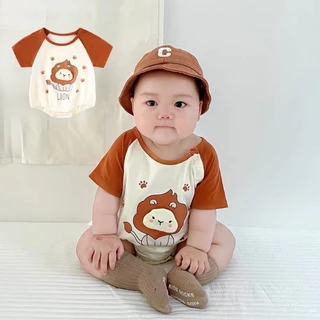 Sơ Sinh Trẻ Sơ Sinh Romper Quần Áo Mùa Hè Hoạt Hình Tay Ngắn Jumpsuit Bé Trai Bé Gái Cotton Nguyên Chất Body 0-24 Tháng Cho Bé Quần Áo Mỏng Dễ Thương