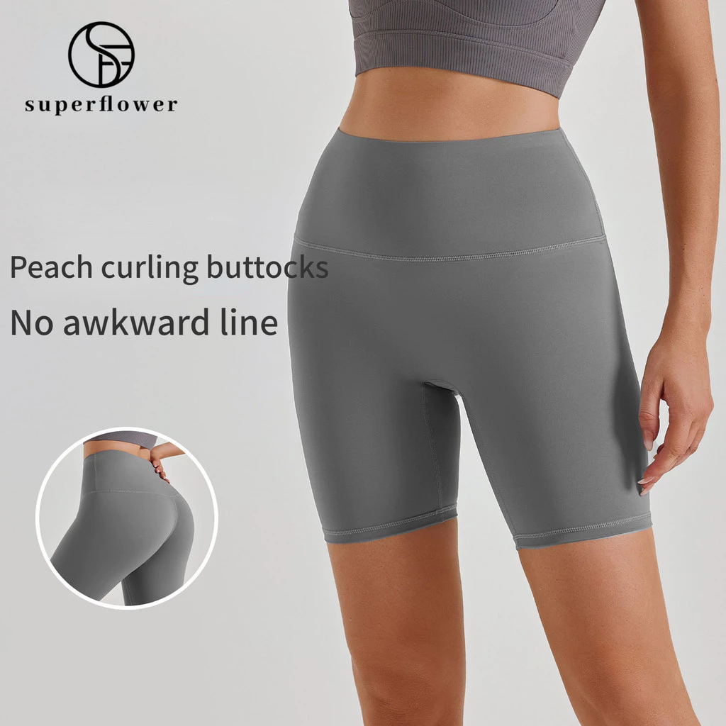Superflower Eo Cao Thoáng Khí Không Xấu Hổ Dây Tập Yoga Đi Xe Đạp Quần Short Dành Cho Nữ Cho Thể Thao Ngoài Trời Tập Luyện Biker