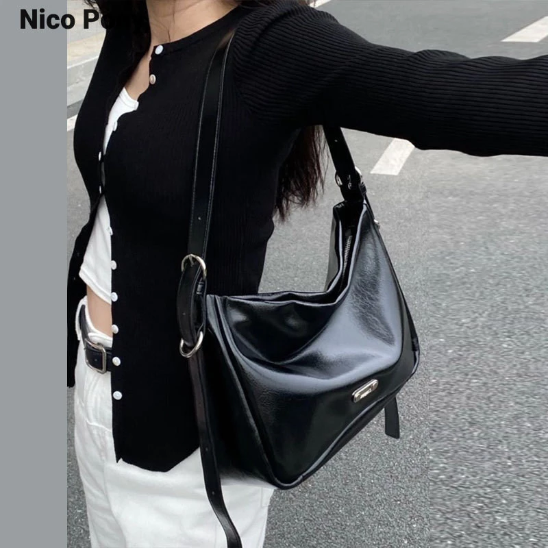 Túi đeo vai nữ Nico Pony họa tiết thích hợp nách thời trang mới Túi đeo chéo Tote cổ điển Hàn Quốc