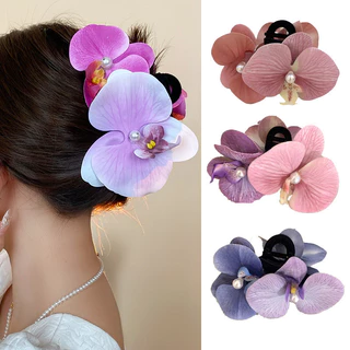 [Magpie] Kẹp tóc nhòe ngọt ngào, Kẹp Phalaenopsis tươi, Kẹp tóc hoa, Kẹp cá mập, Phụ kiện tóc đa năng