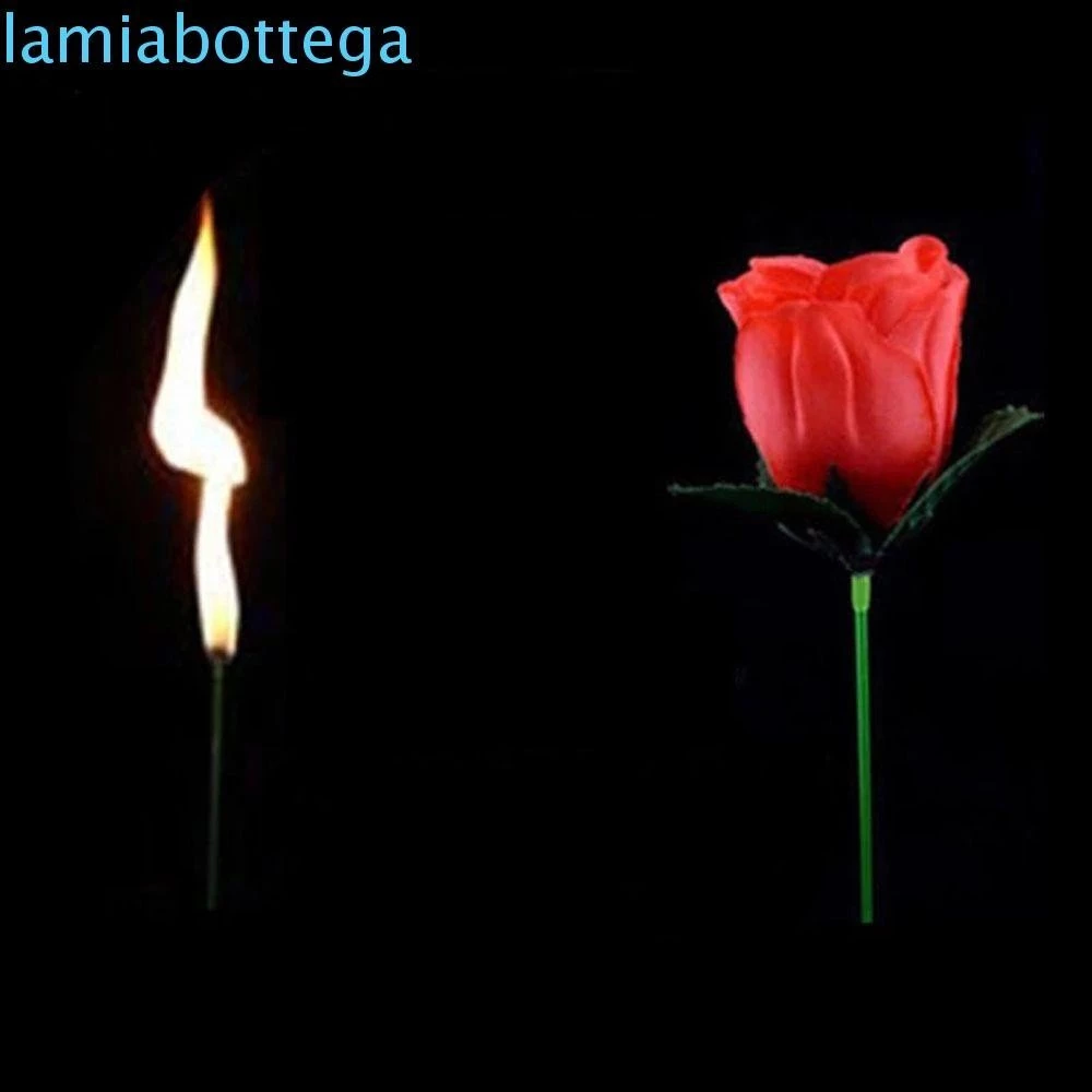 Lamiabottega Torch to Rose Magician Ngọn lửa mới lạ Xuất hiện hoa ảo thuật Trò ảo thuật Ngọn lửa thần bí Đạo cụ ma thuật Thay đổi hoa hồng ma thuật