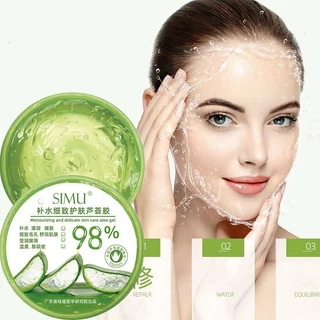 [HCM] Gel Nha Đam dưỡng ẩm 98% SIMU 300ml Gel Lô Hội nội địa Trung, dưỡng da mặt, cấp ẩm sáng da mềm da dưỡng ẩm