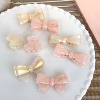 Fashionconnect Nơ Kẹp Tóc, Thạch Màu Barrettes Mini Vuốt Tóc, Sáng Tạo Mũ Bên Kẹp Trên Kẹp Axit axetic Kẹp Tóc Cô Gái