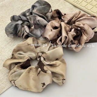 Moouga / Mới Phong Cách Quốc Gia Mực Bướm Vải Scrunchy Tóc Người Ảnh Hưởng Dây Tóc Phong Cách Mới Thấp Đuôi Ngựa Đầu Hoa Dây